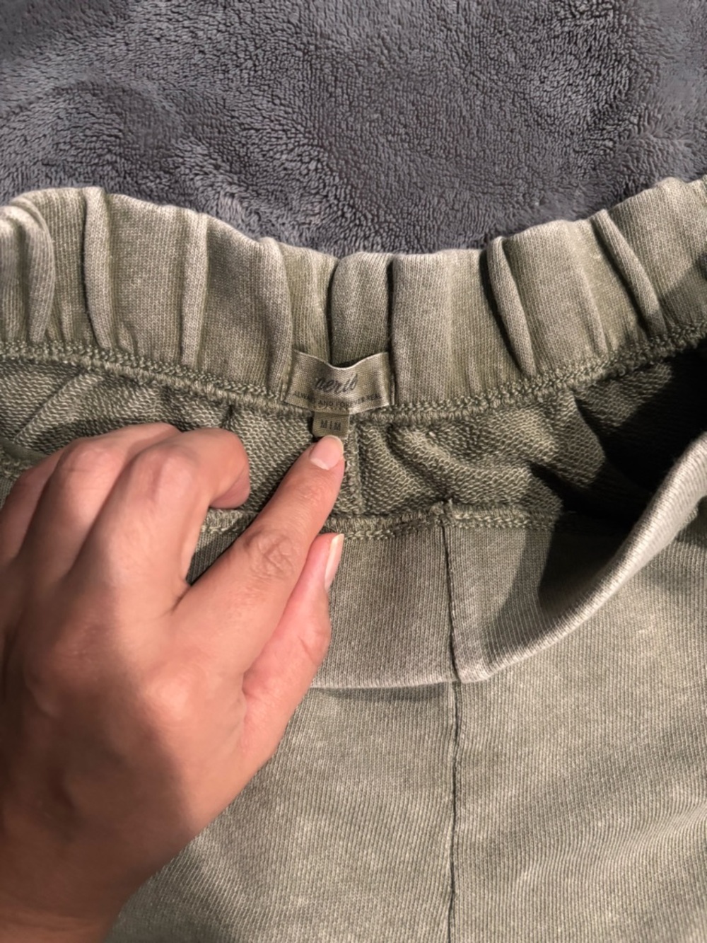 aerie Olive High-Waist Elastic Pullover Shorts - Picture 2 of 4